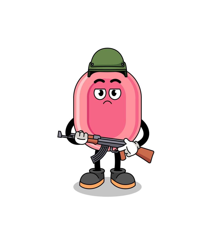 Cartoon of soap soldier vector