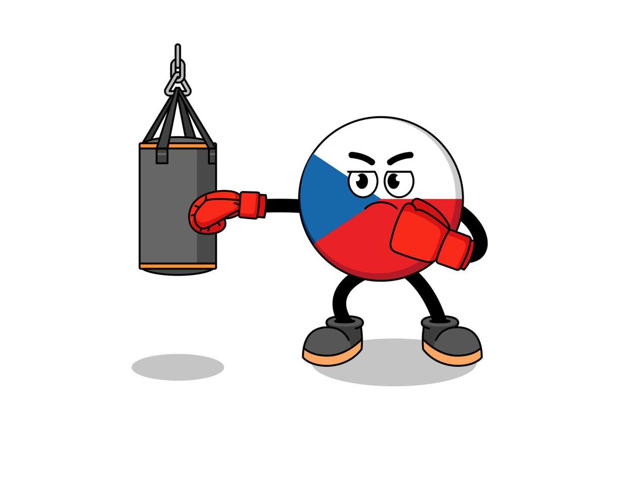 Illustration of czech republic boxer vector