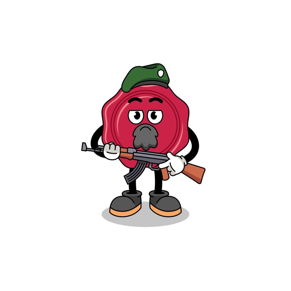 Character cartoon of sealing wax as a special force vector