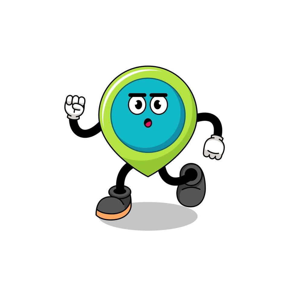 running location symbol mascot illustration vector