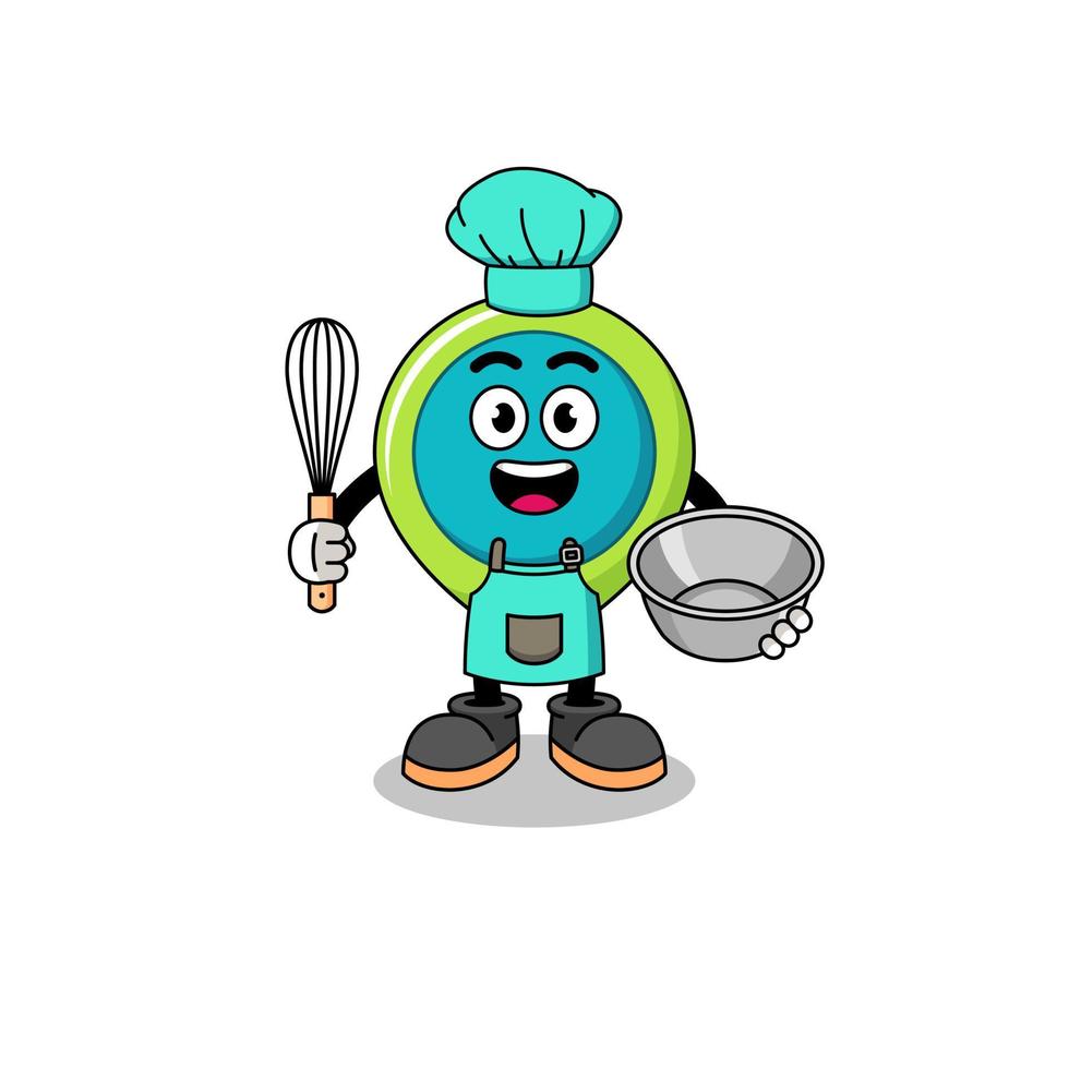 ilustración del símbolo de ubicación como chef de panadería vector