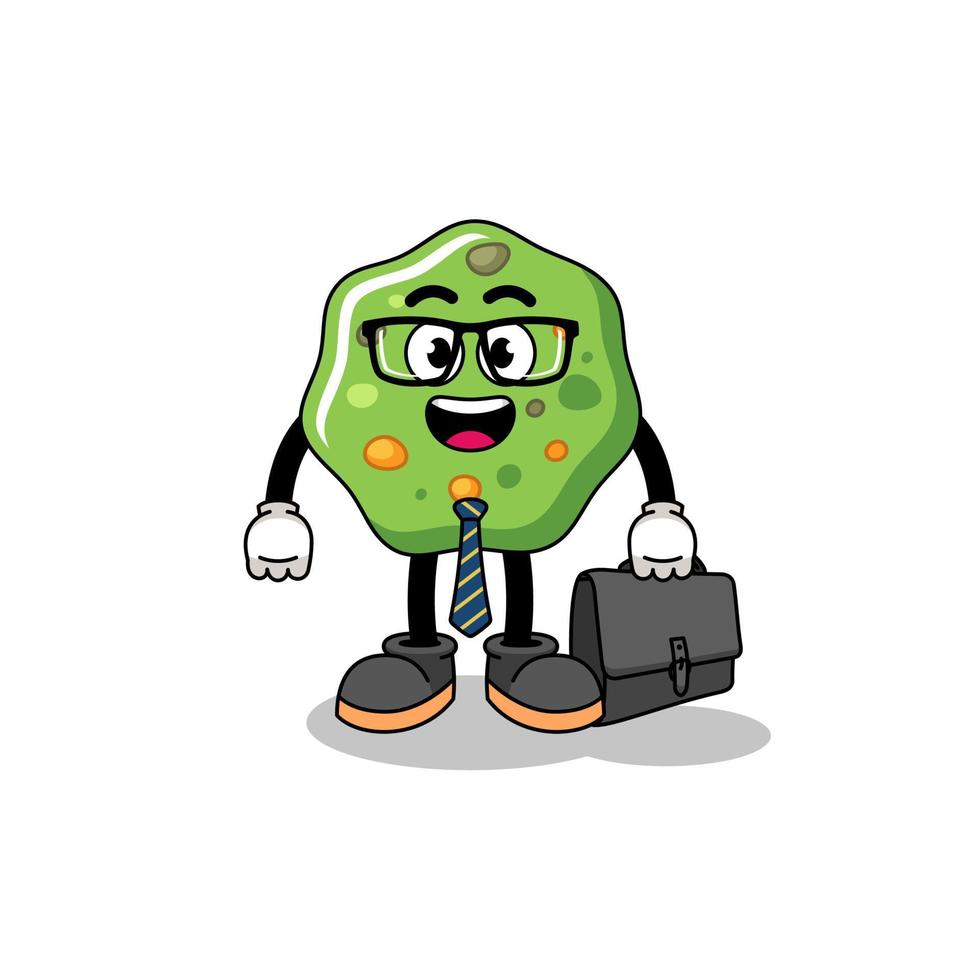 puke mascot as a businessman vector