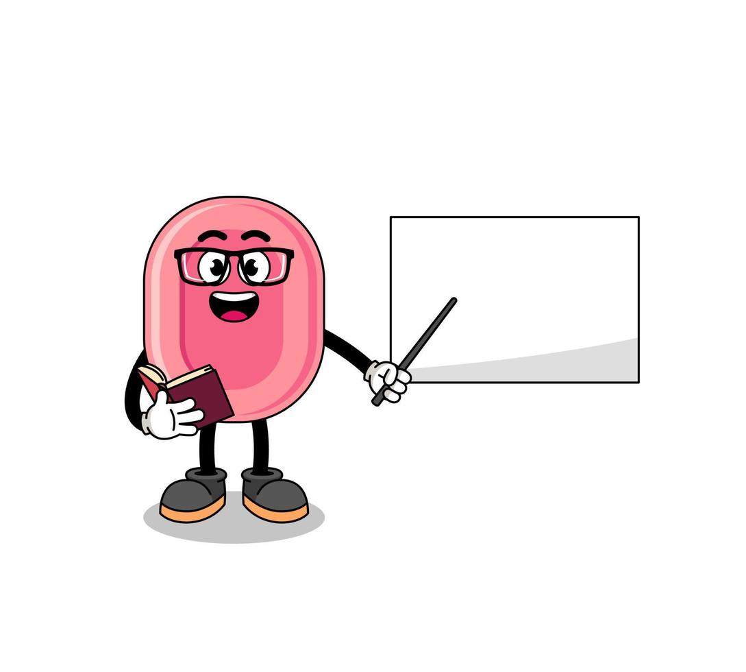 Mascot cartoon of soap teacher vector