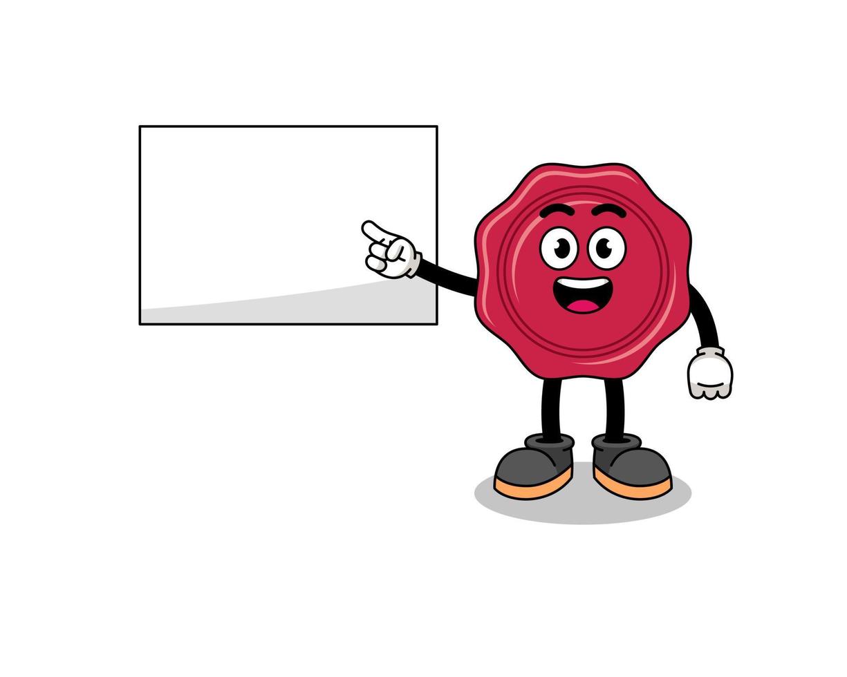 sealing wax illustration doing a presentation vector