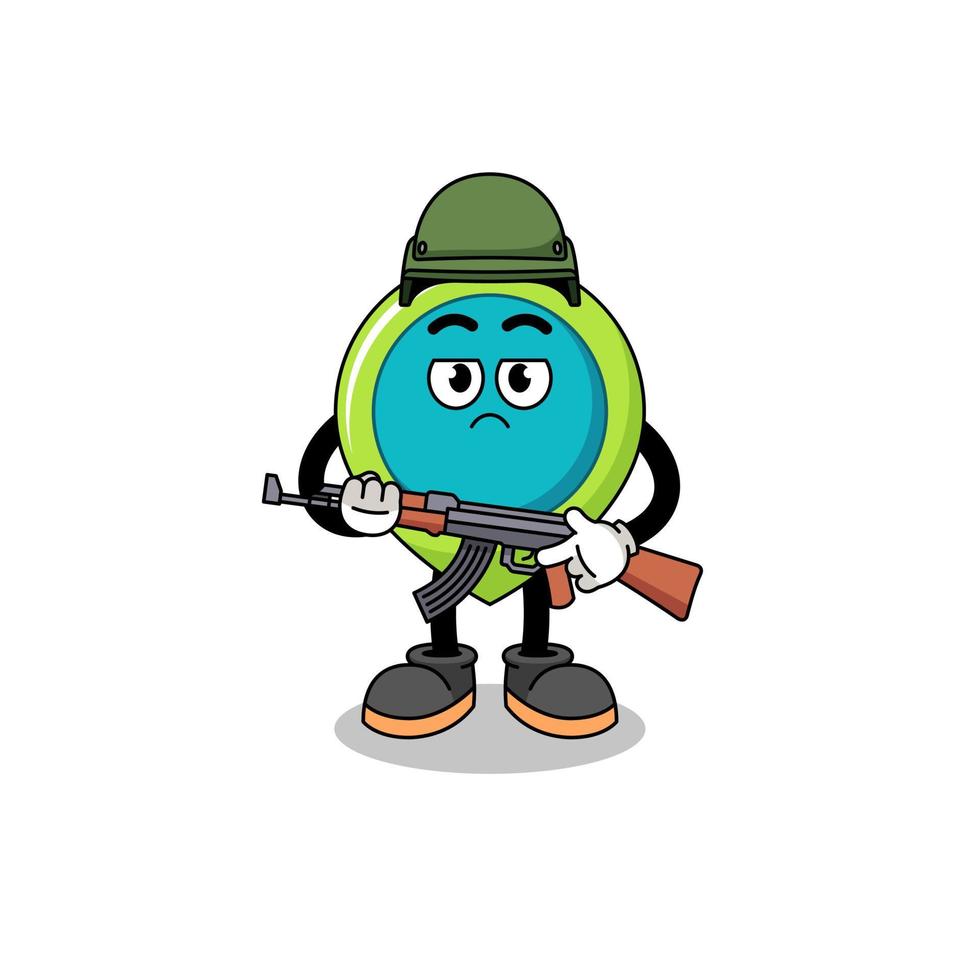 Cartoon of location symbol soldier vector