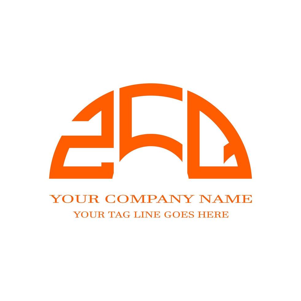 ZCQ letter logo creative design with vector graphic