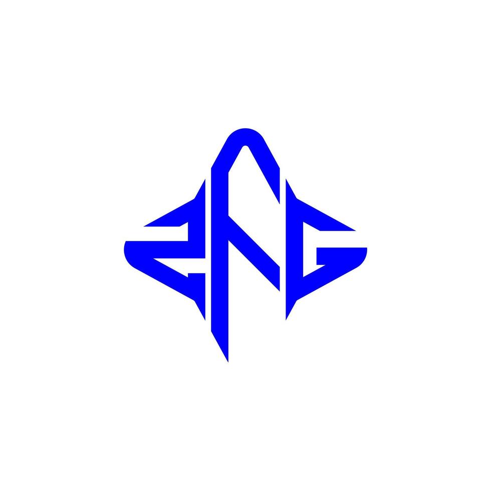 diseño creativo del logotipo de la letra zfg con gráfico vectorial vector