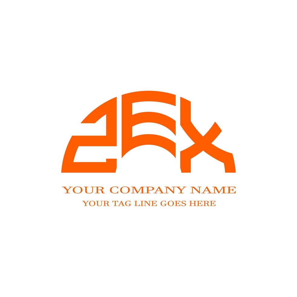 ZEX letter logo creative design with vector graphic