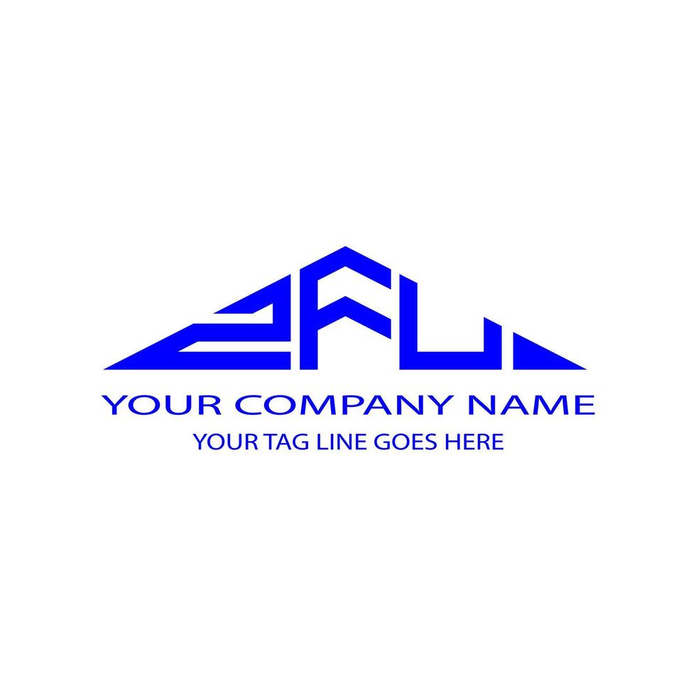 ZFU letter logo creative design with vector graphic