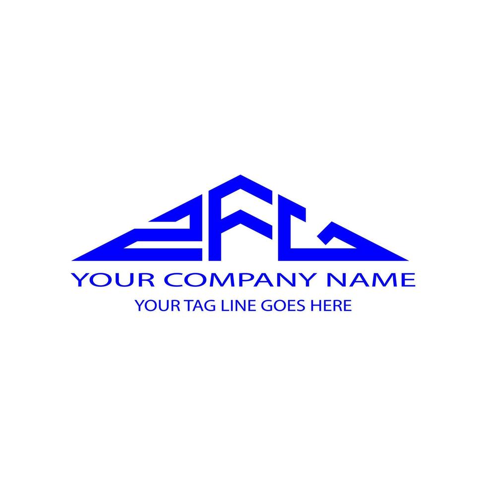 ZFG letter logo creative design with vector graphic