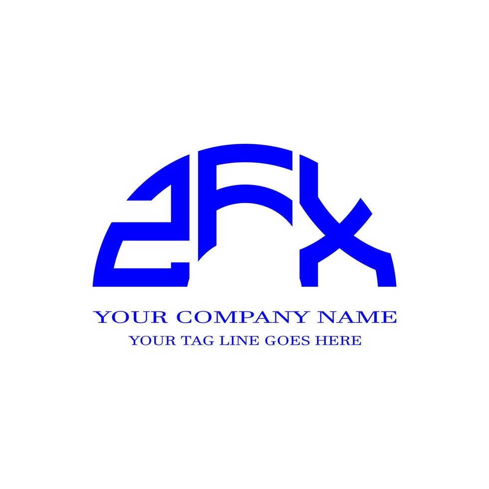 ZFX letter logo creative design with vector graphic