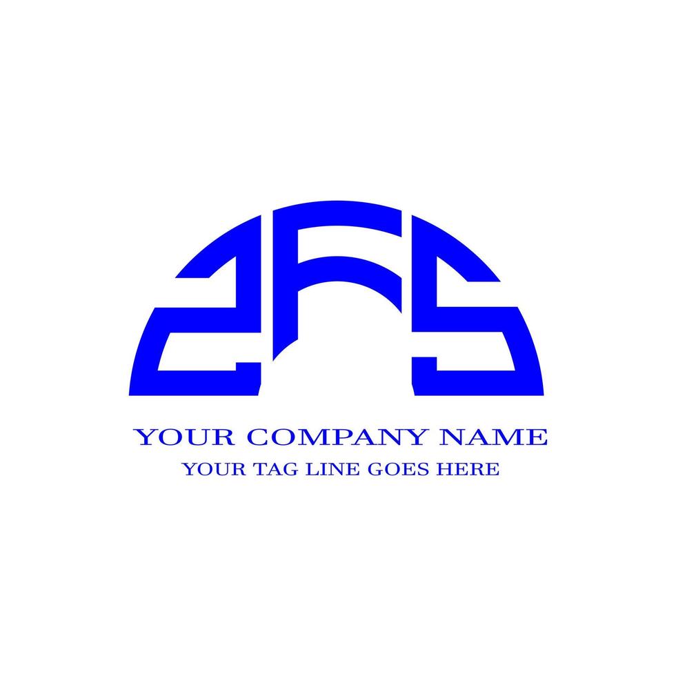 ZFS letter logo creative design with vector graphic