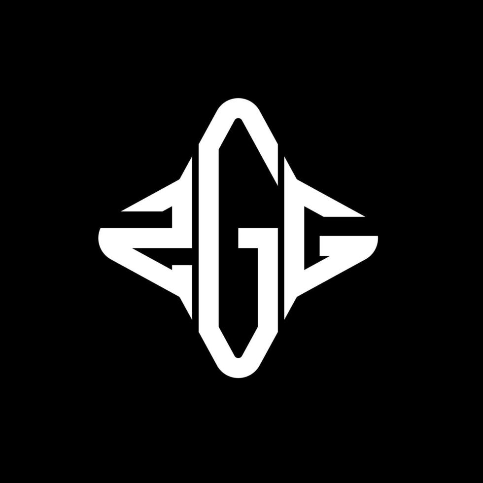 diseño creativo del logotipo de la letra zgg con gráfico vectorial vector