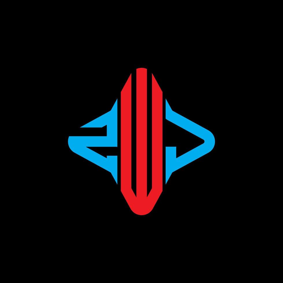 ZWJ letter logo creative design with vector graphic
