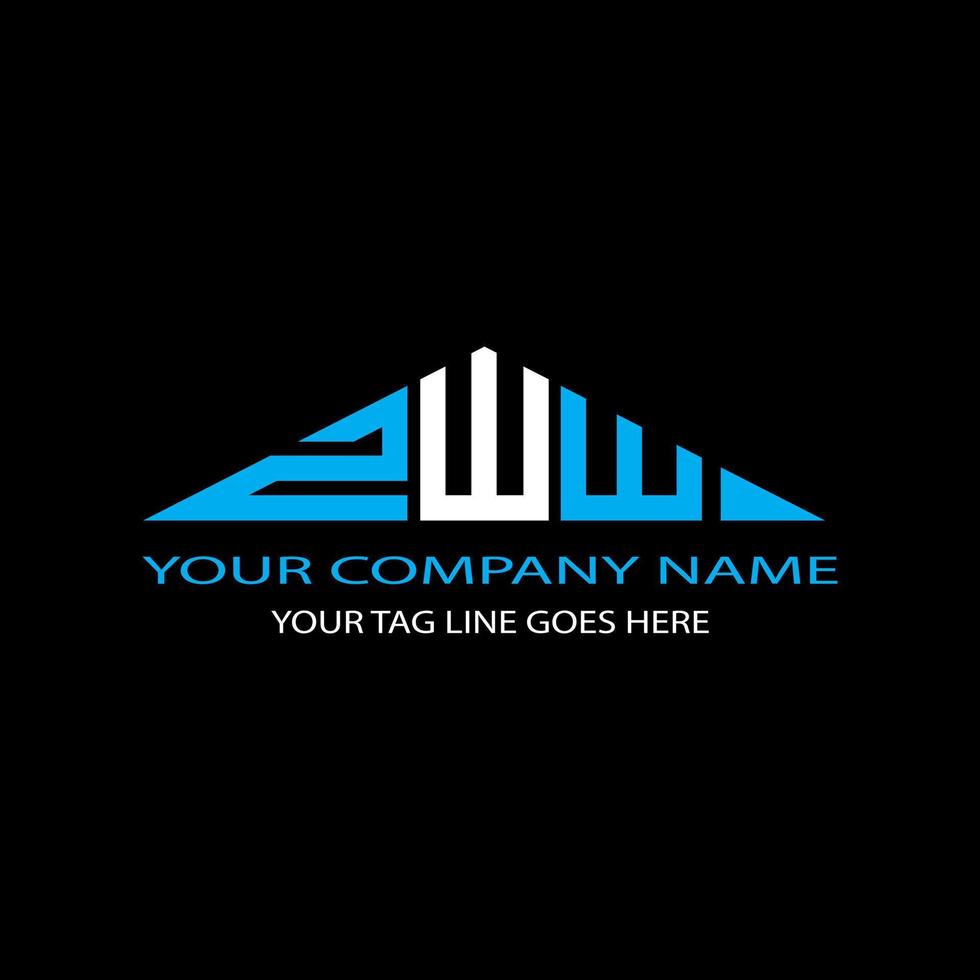 ZWW letter logo creative design with vector graphic