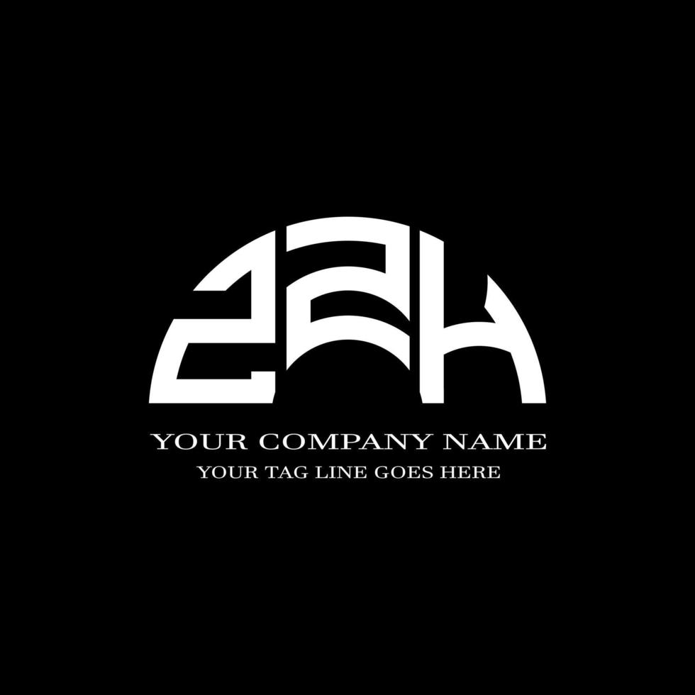 ZZH letter logo creative design with vector graphic