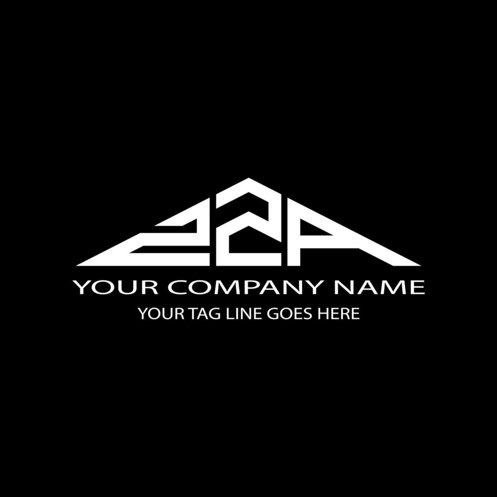 ZZA letter logo creative design with vector graphic