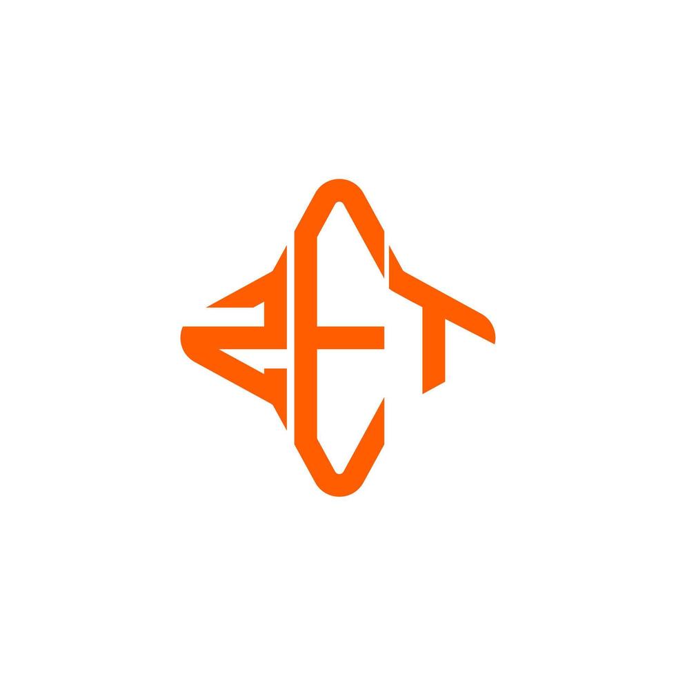 diseño creativo del logotipo de la letra zet con gráfico vectorial vector