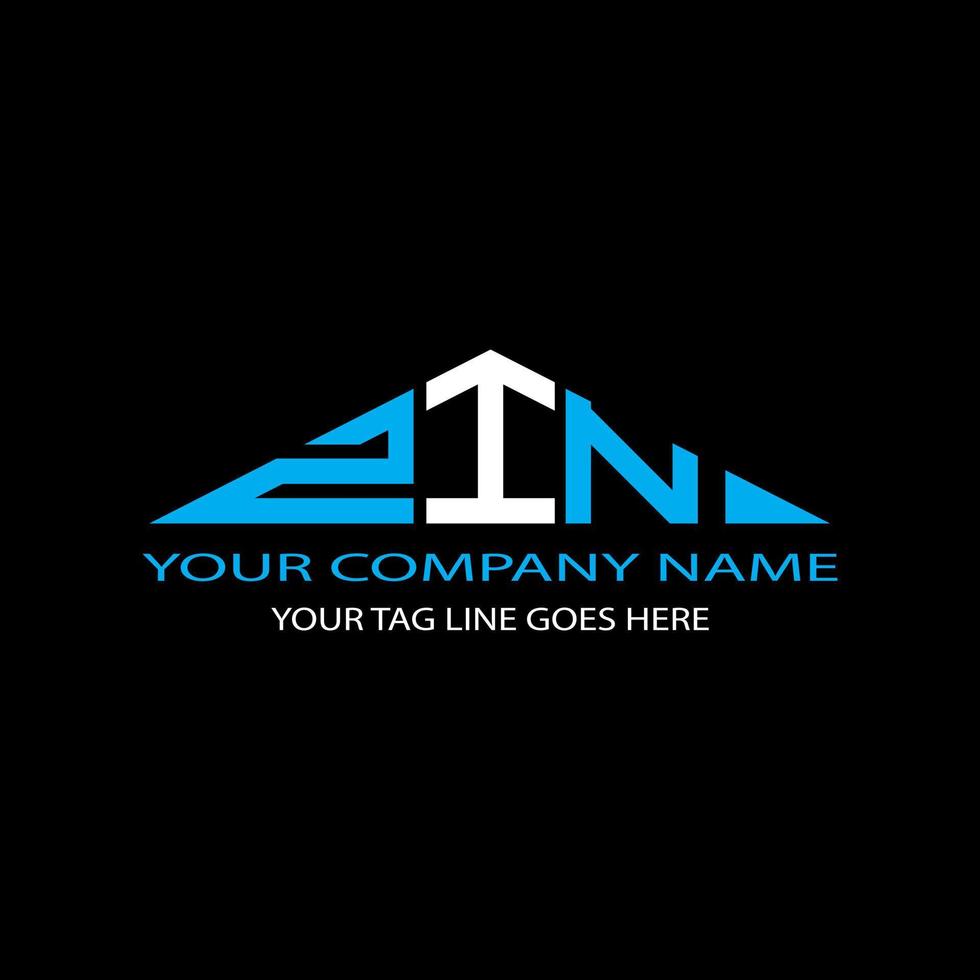 ZIN letter logo creative design with vector graphic