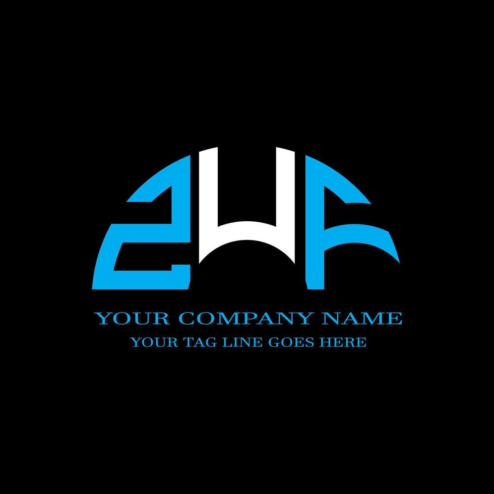 ZUF letter logo creative design with vector graphic
