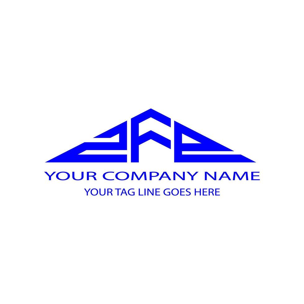 ZFP letter logo creative design with vector graphic