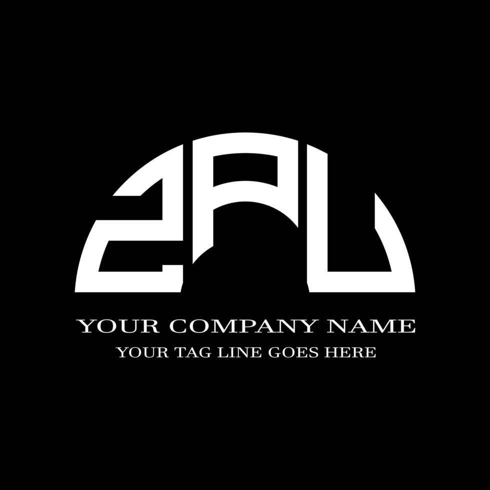 ZPU letter logo creative design with vector graphic