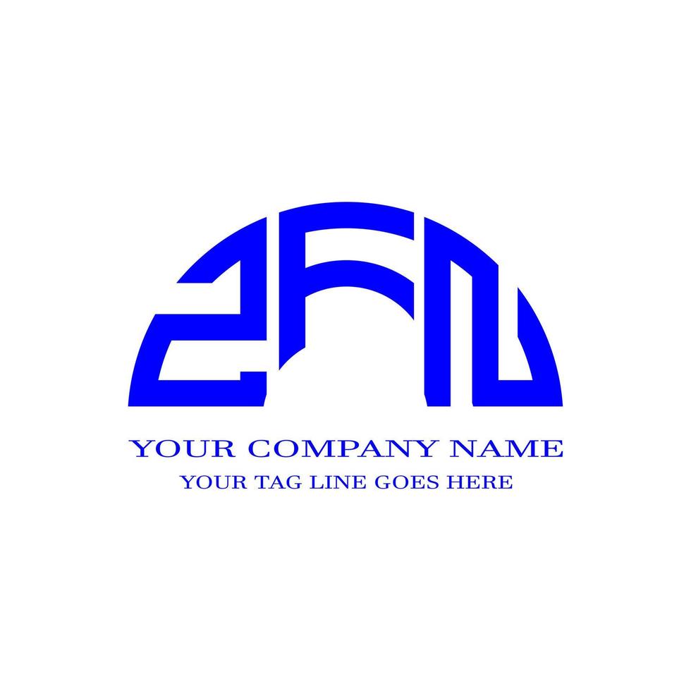 ZFN letter logo creative design with vector graphic