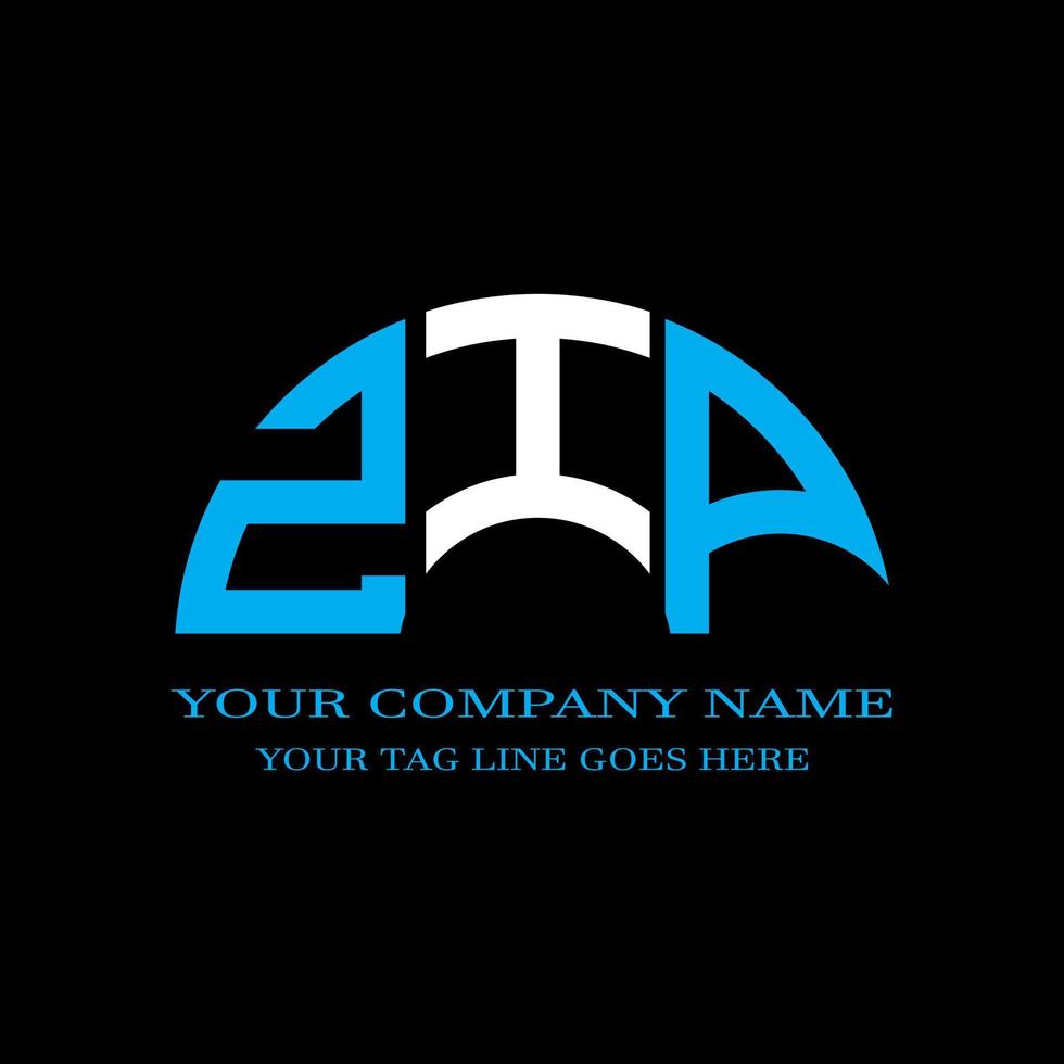 ZIP letter logo creative design with vector graphic