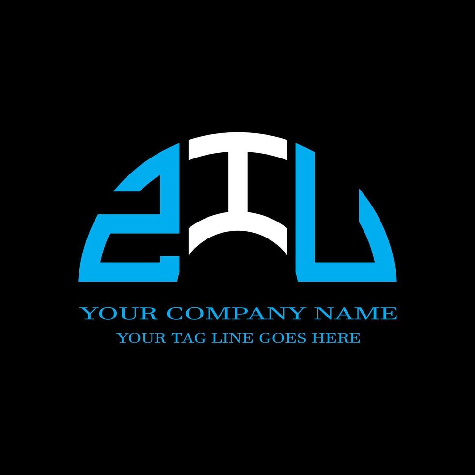 ZIU letter logo creative design with vector graphic