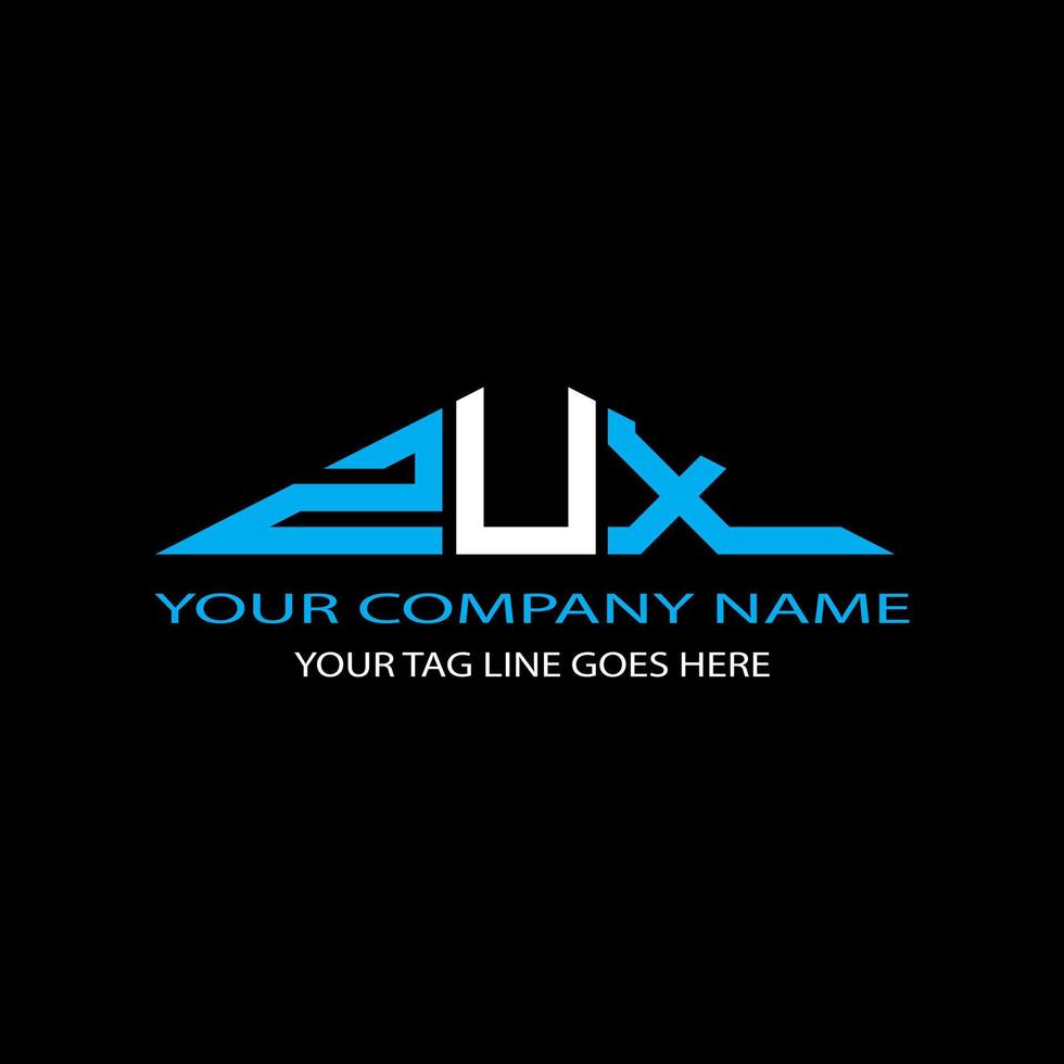 ZUX letter logo creative design with vector graphic
