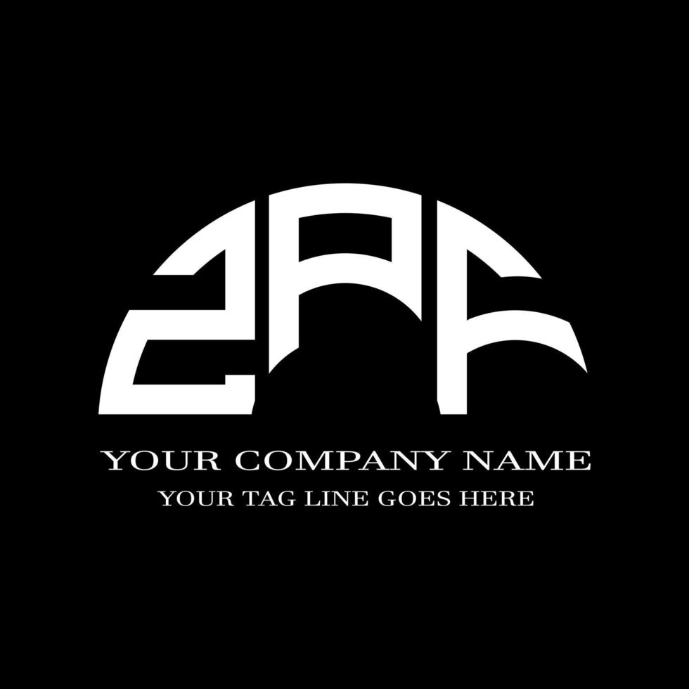 ZPF letter logo creative design with vector graphic
