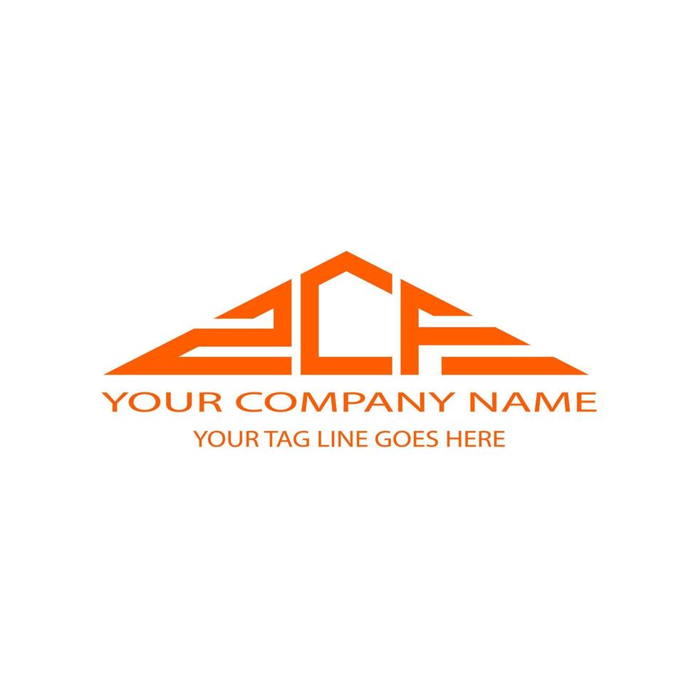ZCF letter logo creative design with vector graphic