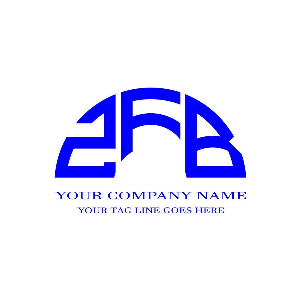 ZFB letter logo creative design with vector graphic