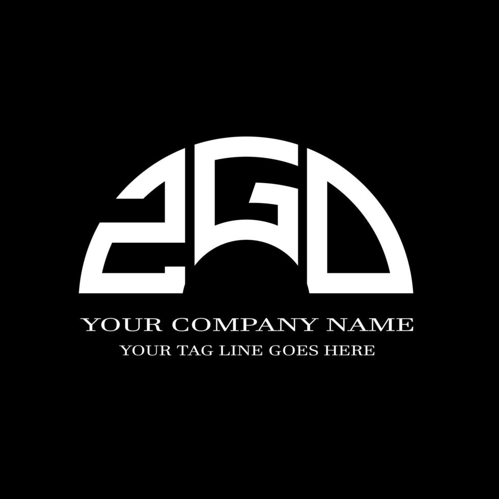 ZGD letter logo creative design with vector graphic