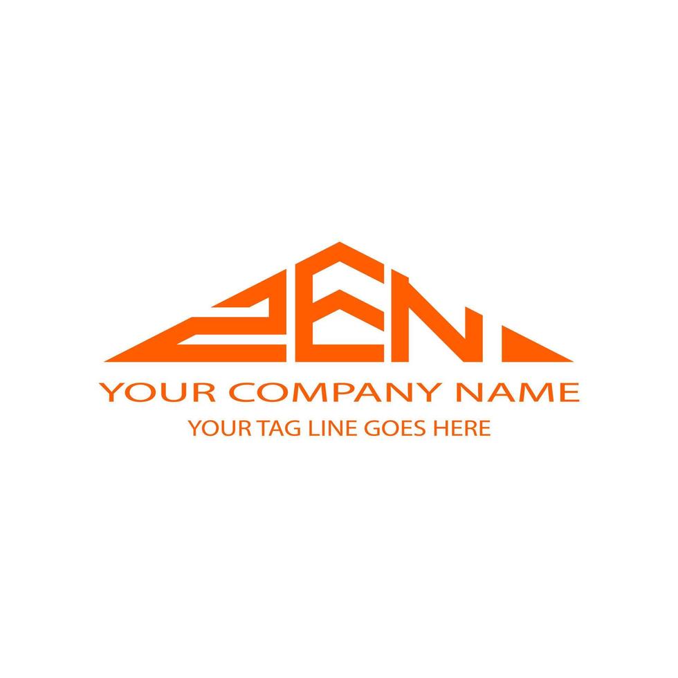diseño creativo del logotipo de la letra zen con gráfico vectorial vector