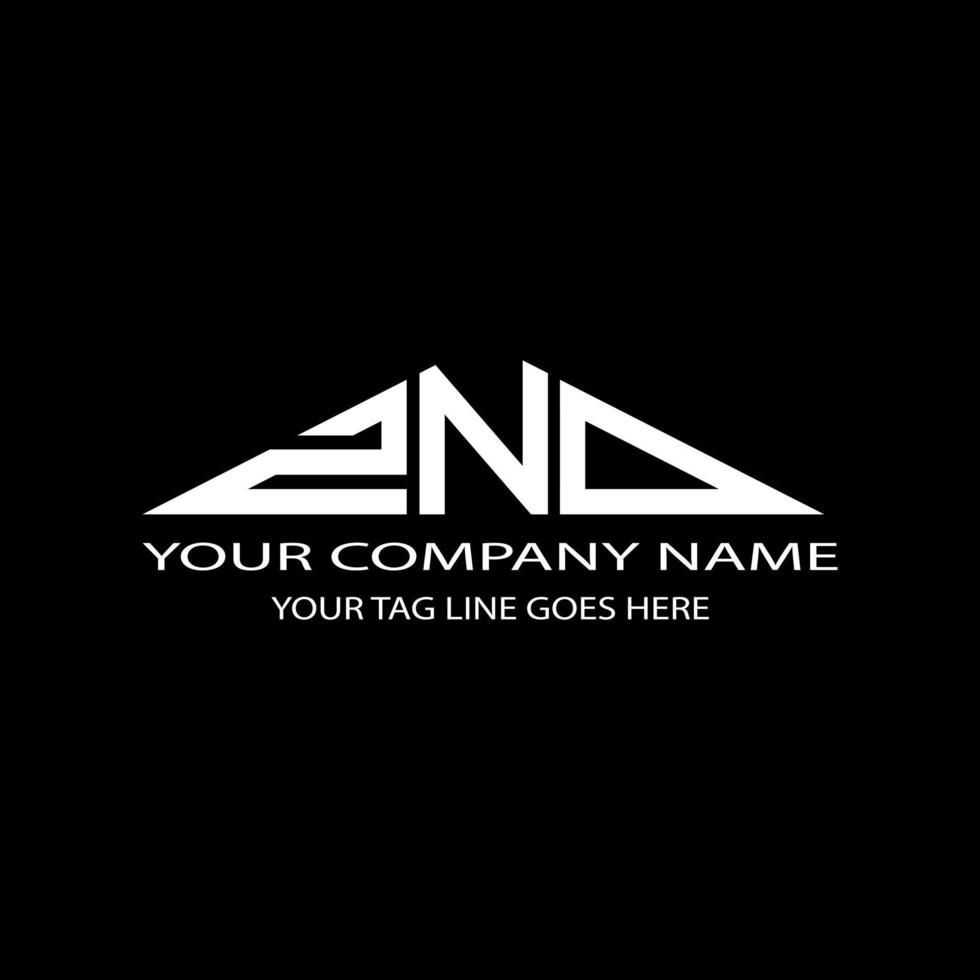 ZND letter logo creative design with vector graphic