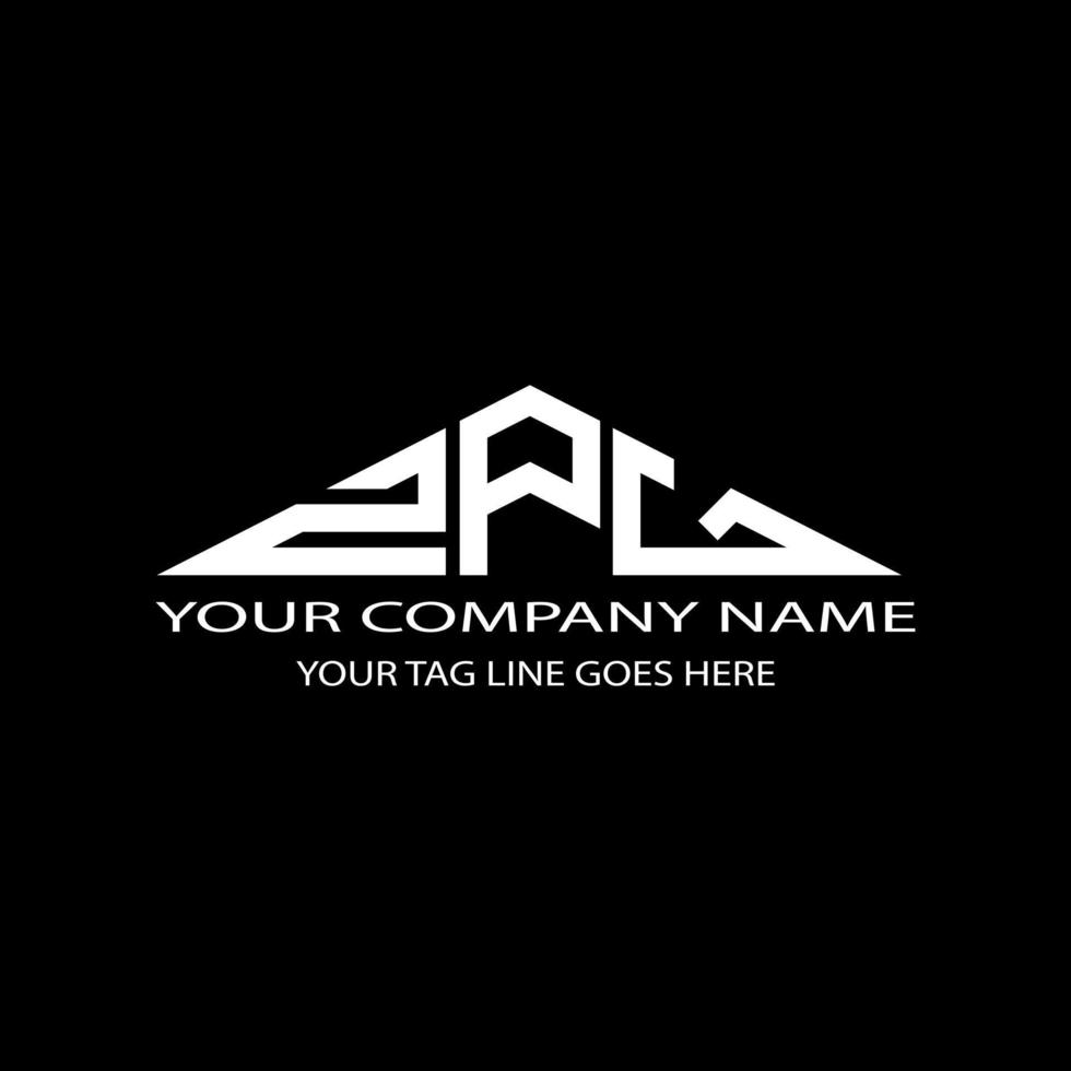 ZPG letter logo creative design with vector graphic