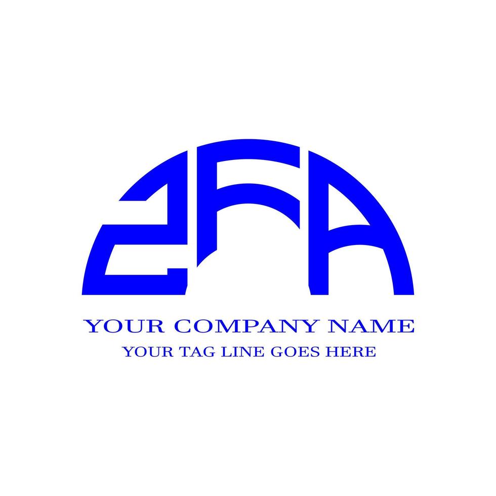 ZFA letter logo creative design with vector graphic