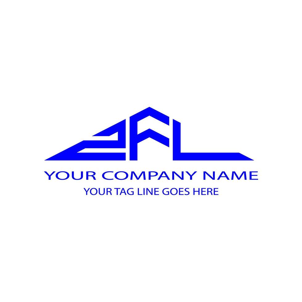 ZFL letter logo creative design with vector graphic