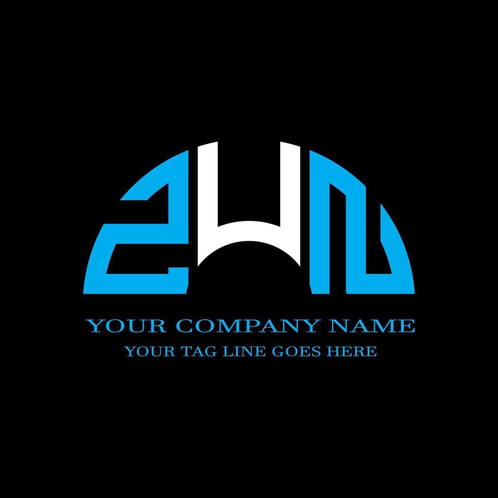 ZUN letter logo creative design with vector graphic