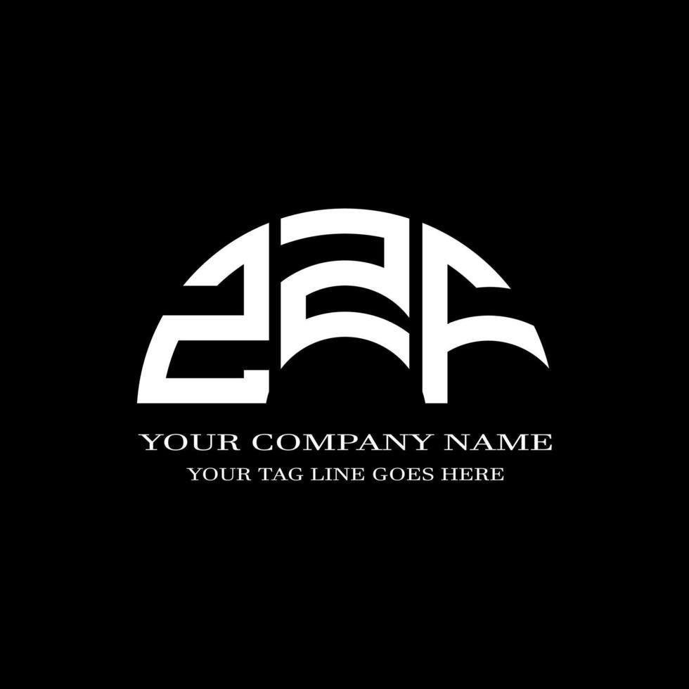 ZZF letter logo creative design with vector graphic