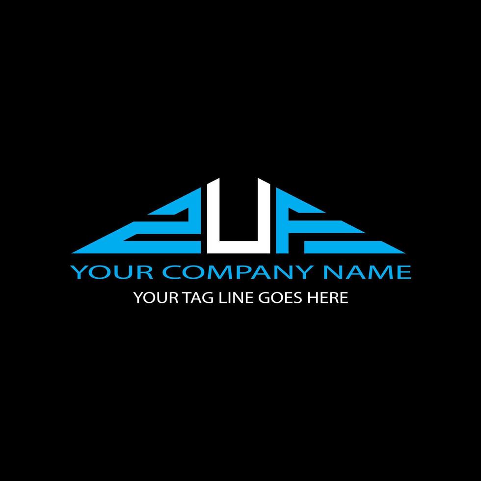 ZUF letter logo creative design with vector graphic