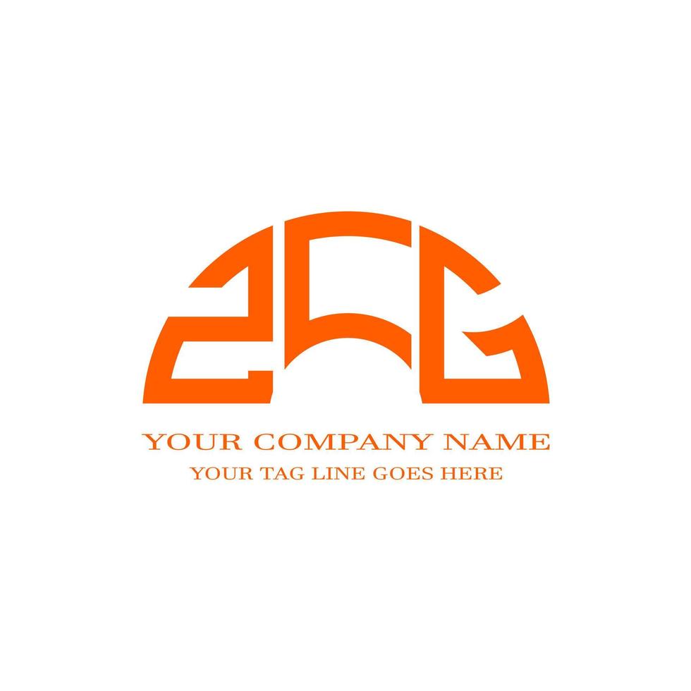 ZCG letter logo creative design with vector graphic