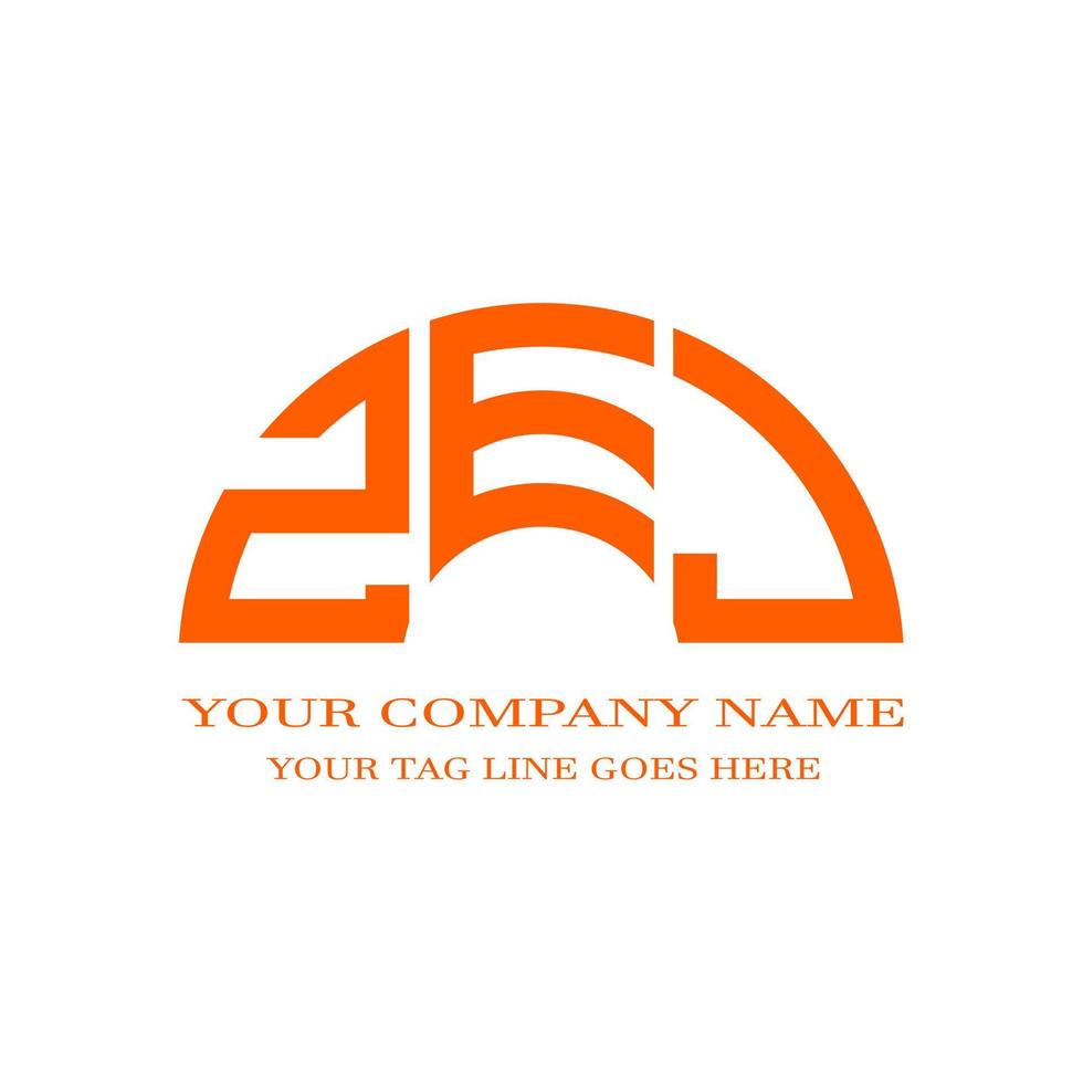 diseño creativo del logotipo de la letra zej con gráfico vectorial vector