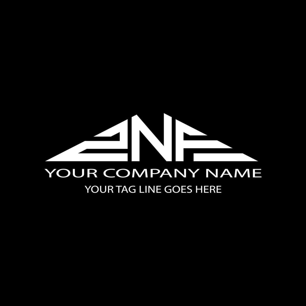ZNF letter logo creative design with vector graphic