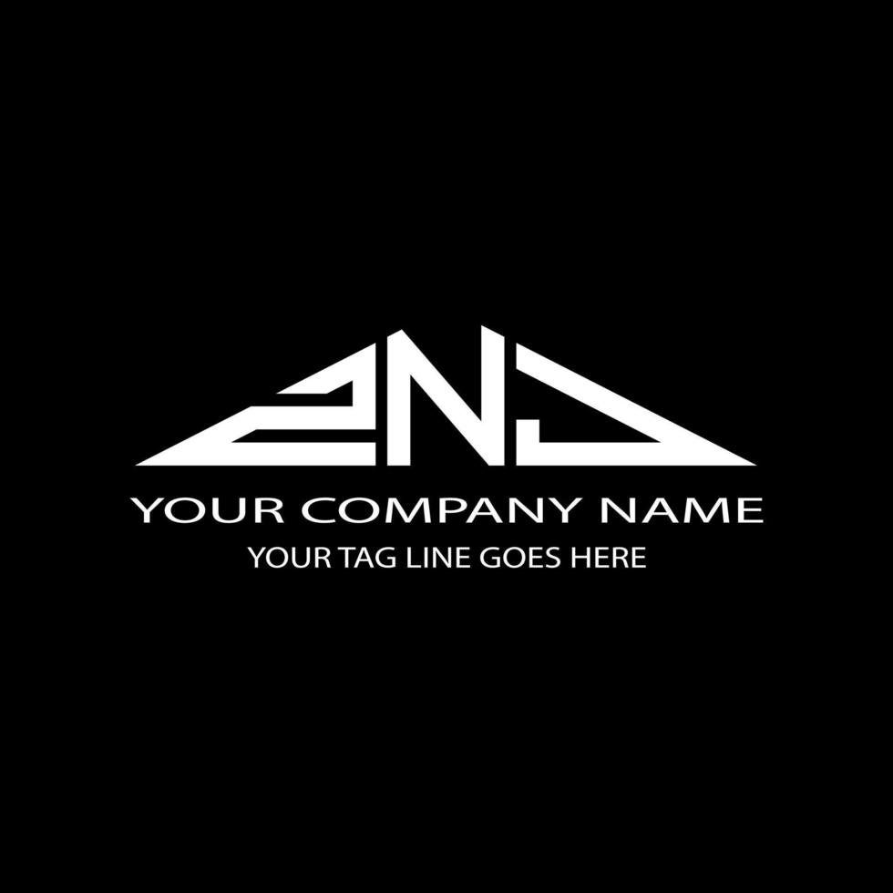 ZNJ letter logo creative design with vector graphic