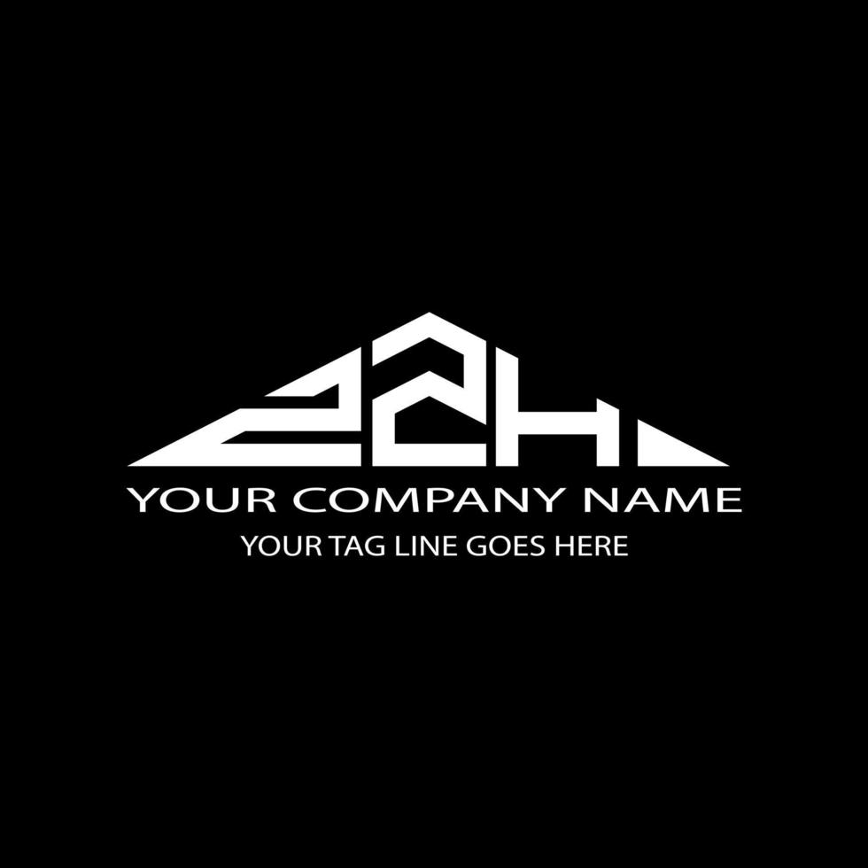 ZZH letter logo creative design with vector graphic