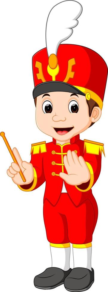 boy marching band vector