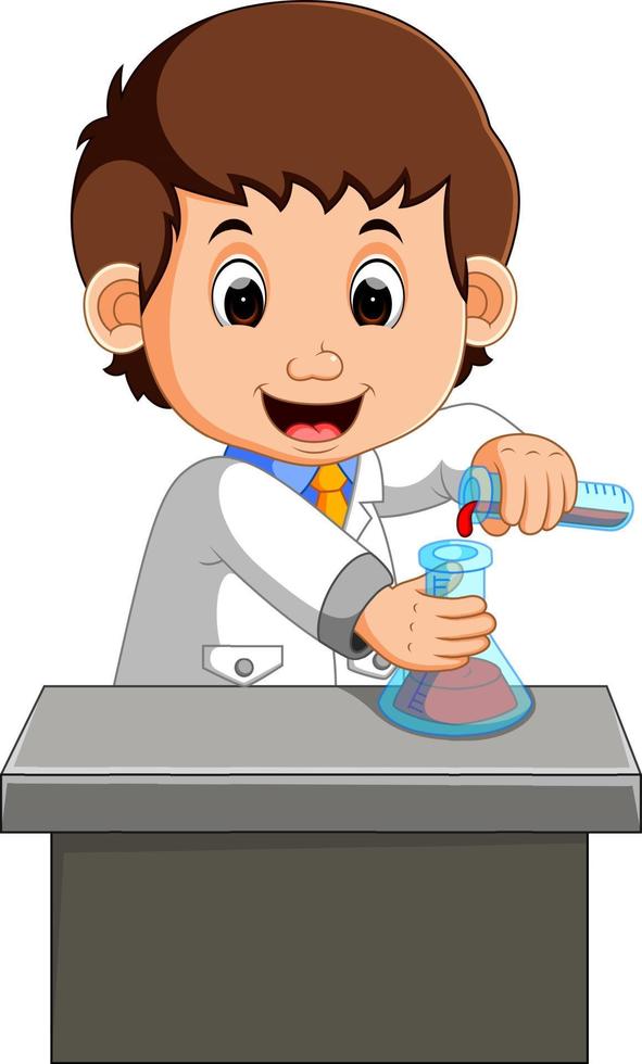 Scientist working in the lab vector