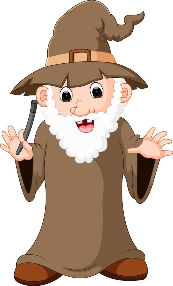 funny witch cartoon vector
